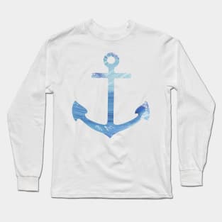 BLUE PAINT ANCHOR Long Sleeve T-Shirt